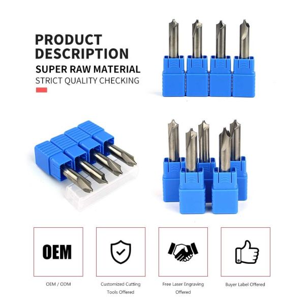 1/2" Radius 3 Flute 2 Flute Corner Radius End Mill For Aluminum Hss HRC50