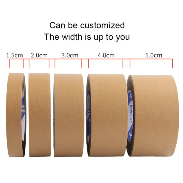 Gummed Custom Logo Self Adhesive Kraft Paper Tape For Sustainable Packaging Solutions