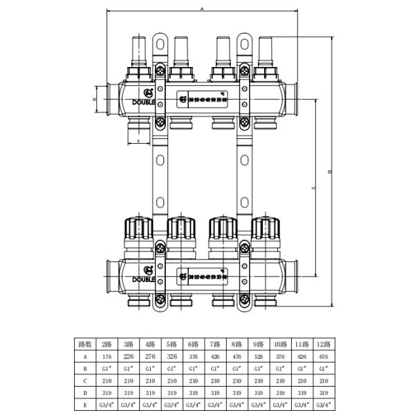 Stainless Steel 304 Manifold with 16-2.0 20-2.0 Adapter Size and ISO228 Thread for 10 Bar Pressure