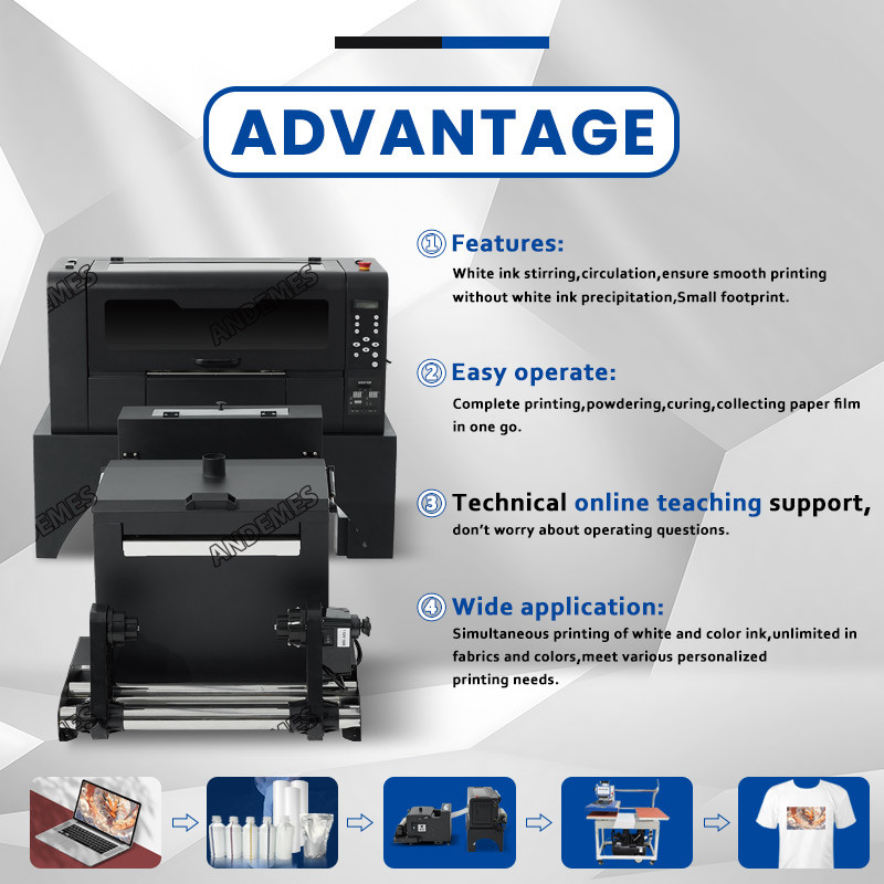 220V/110V A3 Size 33cm 13inch Double XP600 Heads Pet Film Transfer DTF Printer for T-Shirt