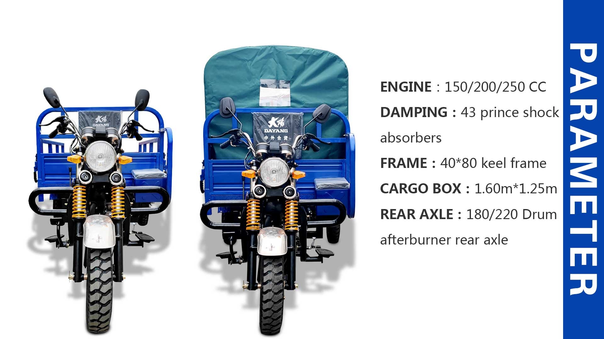 Three Wheels Heavy Duty Truck Tyre Cargo Bike Tricycle for Transporting Auto Rickshaw