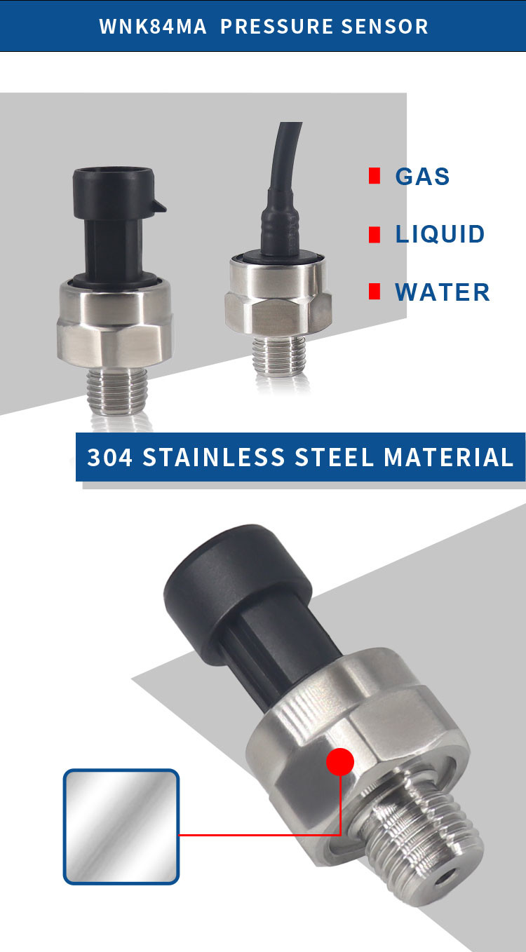 0-10bar Stainless Steel Submersible I2C Water Pressure Sensor 1/4 NPT Connection