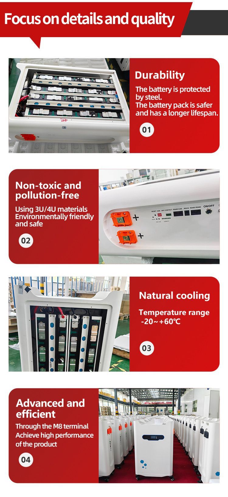 Solar System Battery Pack 10kwh 51.2V 200ah Household Energy Storage Home Use
