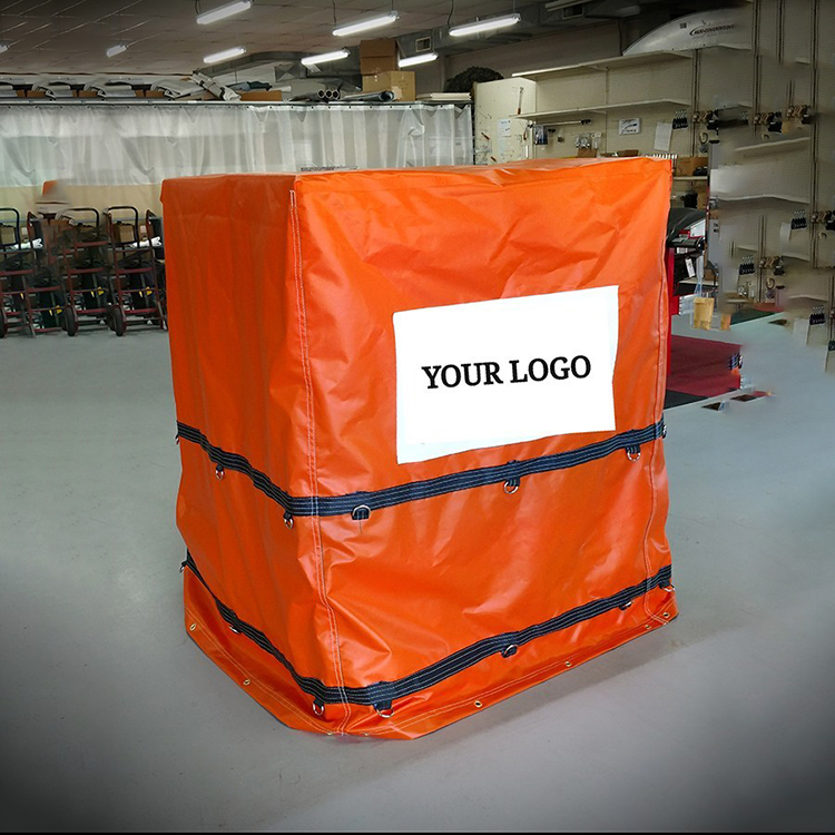 Flat Bottom 600D Vinyl Cover /Plastic Poly Pallet Cover, Big Square Bottom Poly Pallet Cover, Huge Clear Plastic Pall
