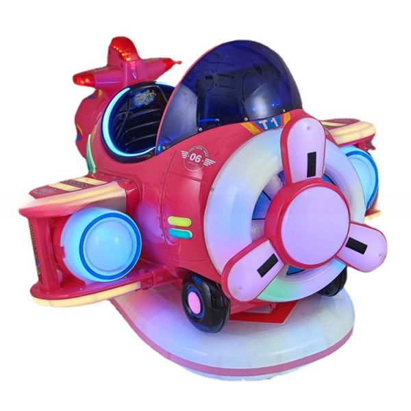 Indoor kids playground coin kiddie rides with swing aircraft kids game machine