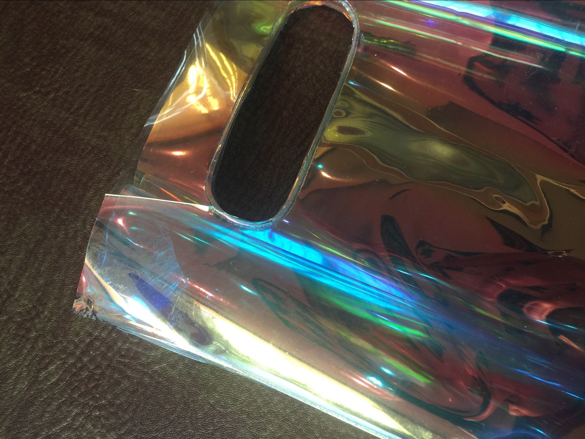 Shining Laser PVC Toiletry Bag , Customized Jewelry Gift Bag With Handle