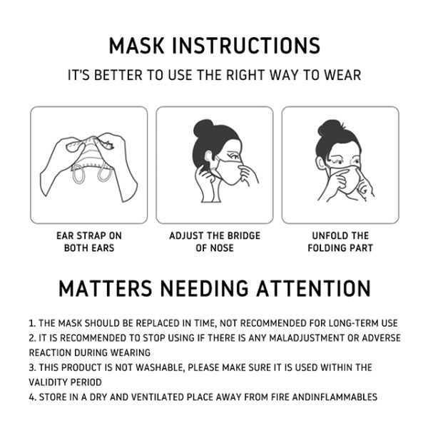 5 Ply Earloop Europe EN149 FFP2 Protective Masks