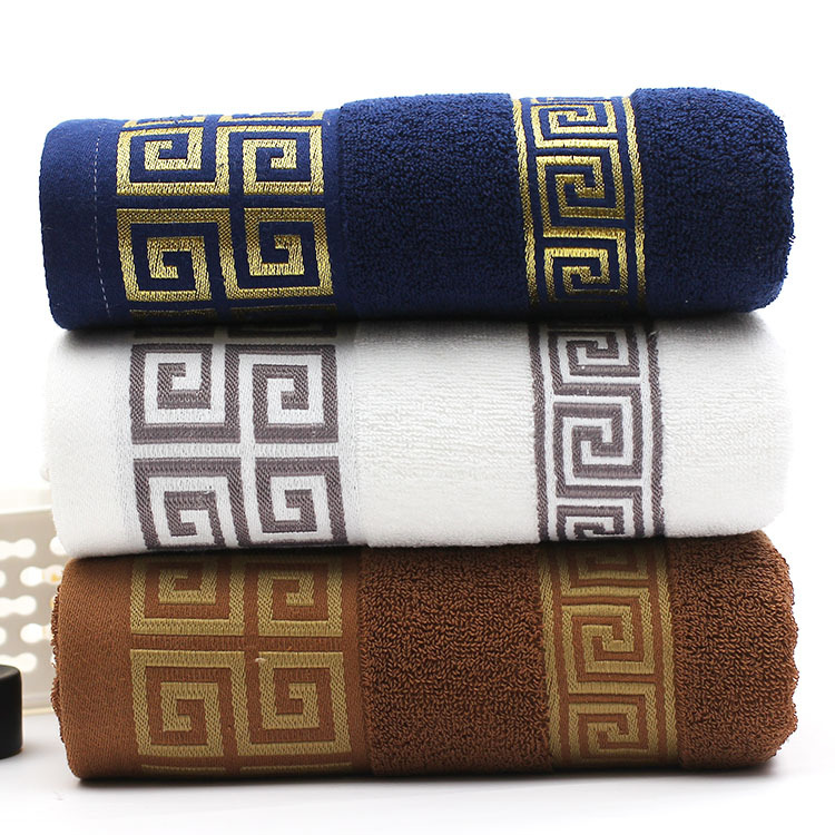 Custom 32S Rectangle Cotton Bath Towel Shown in High Absorbency for Hotel