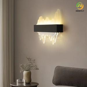 China New Chinese Modern Style Living Room black Iron + Acrylic LED Wall Lamp on sale