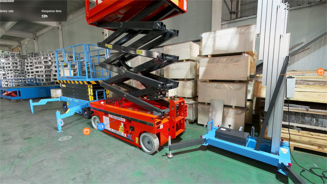 Portable 200-500KG Electric Mobile Scaffold Platforms New Condition Steel Scaffolding for Retail Wire Rope Sling Cheap for Sale