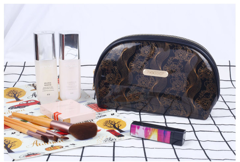 Half Moon Waterproof Cosmetic Beauty Bag Travel Handy Organizer Pouch