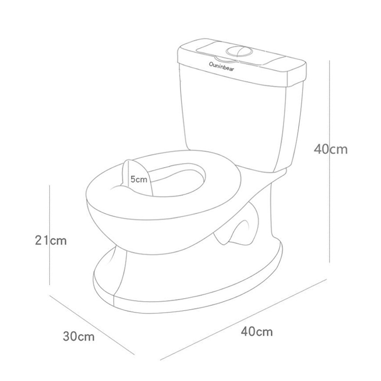 Simulation Baby Potty Toilet with Custom Logo Lightweight Design - Eco Friendly EN-71 Certified