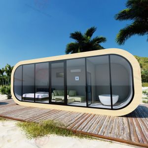 China Luxury Capsule House Pod Apple Cabin Container House Office Prefab Container House 40ft on sale