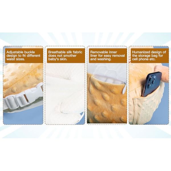 Nursing Pillow and Positioner, Plus Size Breast Feeding Pillow for More Support for Mom and Baby Boy or Girl