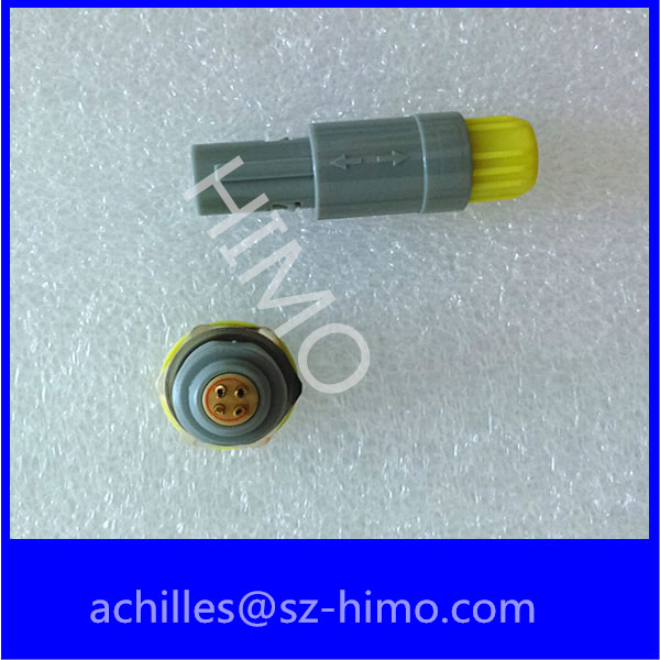 high quality double key 5 pin lemo self-latching plastic connector
