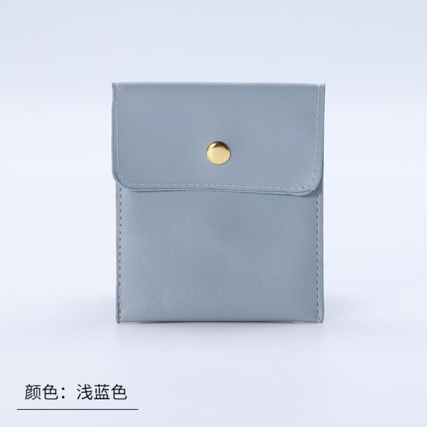 Biodegradable Fruit Leather Bag Customized Right Angle Apple Leather Pineapple Leather Jewelry Bag Jewelry Metal Snap Bag Ring Necklace Velvet Storage