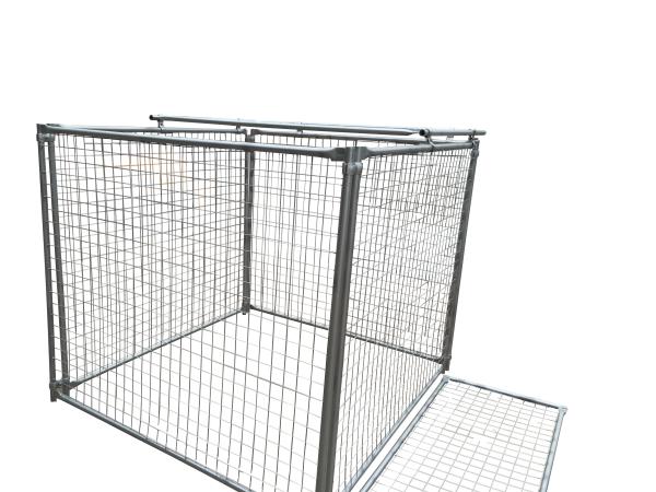 Customized Galvanised Steel Rubbish Cage HDG 14 Microns / 42 Microns