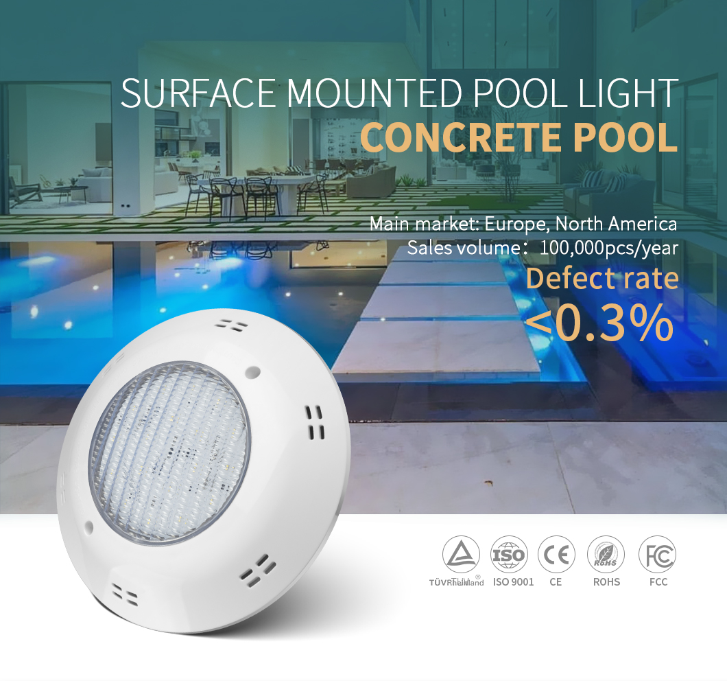 VDE 630LM Waterproof Led Swimming Pool Light 18W Switch Control