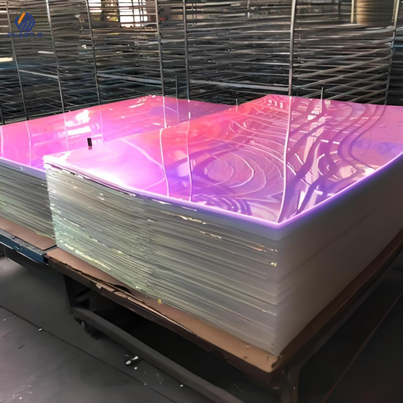High Glossiness Iridescent Acrylic Panel , Acrylic Rainbow Sheet Impact Resistance