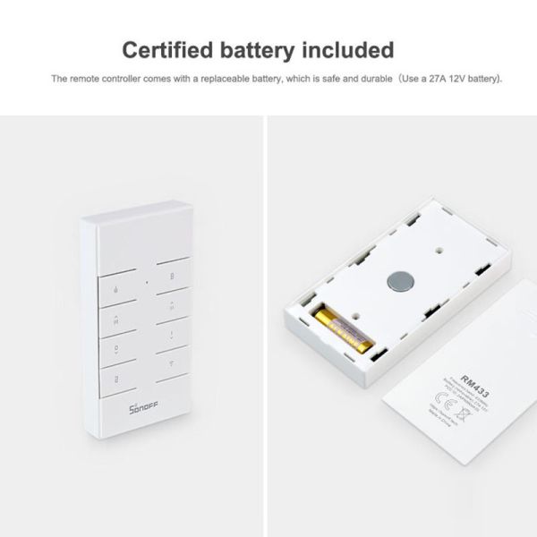 Smart Home SONOFF RM433 Remote Controller Updated version Suitable for SONOFF Basicrf/ Slampher/ 4CH Pro R2/ TX series