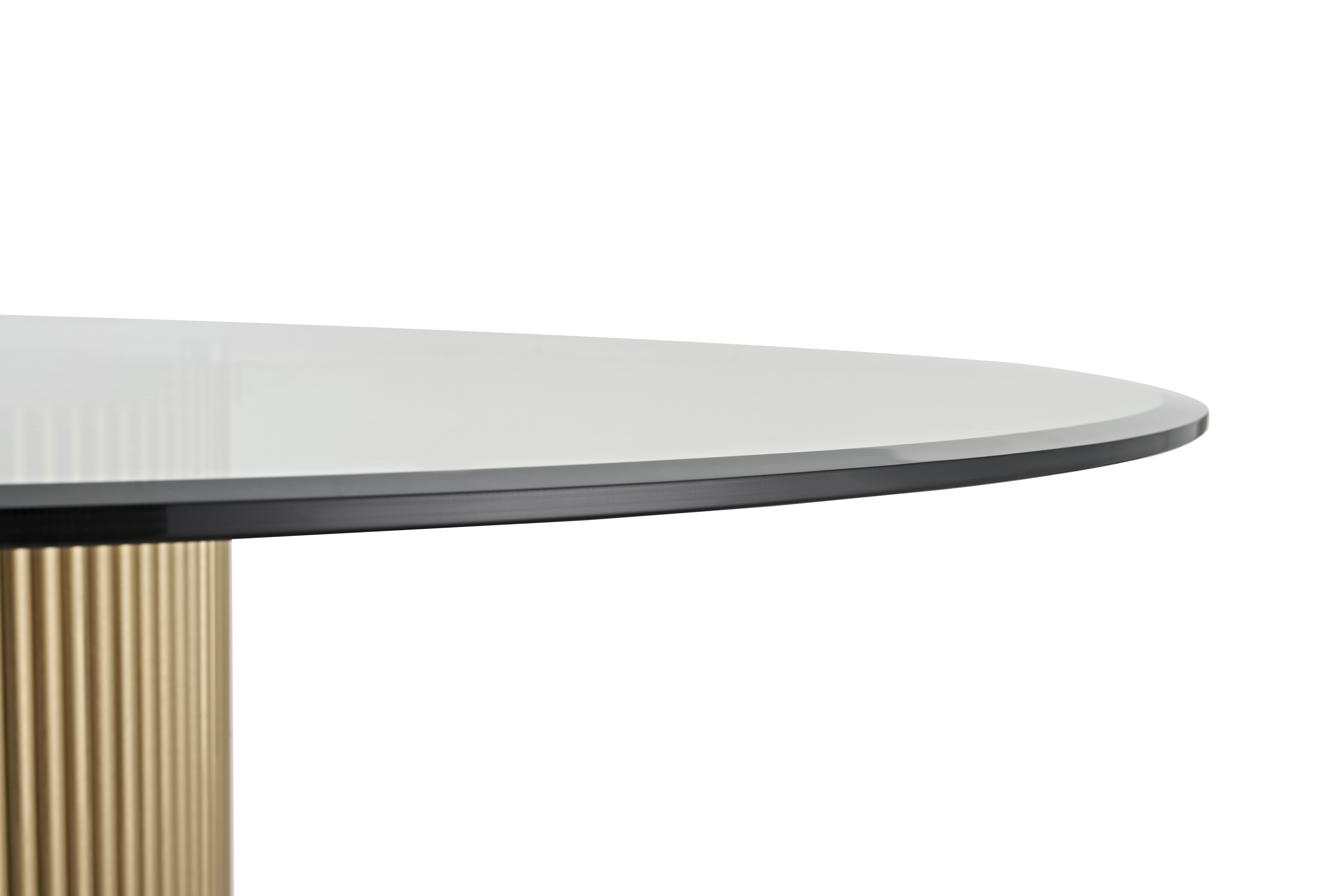 Modern Dining Set Home Furniture Tempered Glass Top Golden Stainless Steel Dining Table