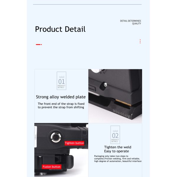 220V Strong Alloy Welded Plate PP PET Strap Rechargeable Battery Portable Strapping Tool