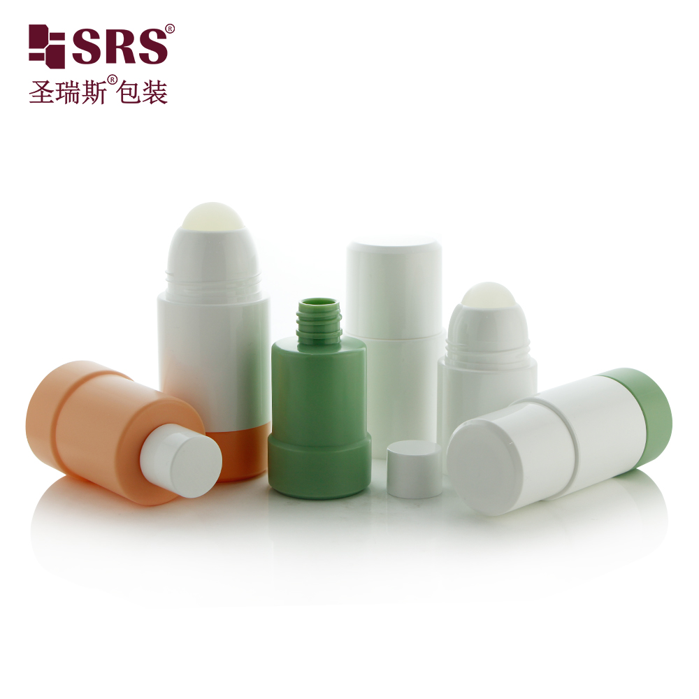 RPPE Clear Glossy Surface MONO PP Material Plastic Roller Ball Bottle For Antiperspirant Deodorant Gel