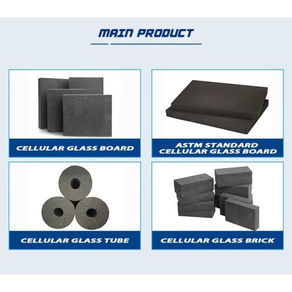 Waterproof Foam Glass Insulation Board Closed Cell Thermal Insulation Material