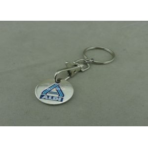 Quality Promotional Trolley Coin Keychain , Die Struck Customized Enamel Token wholesale
