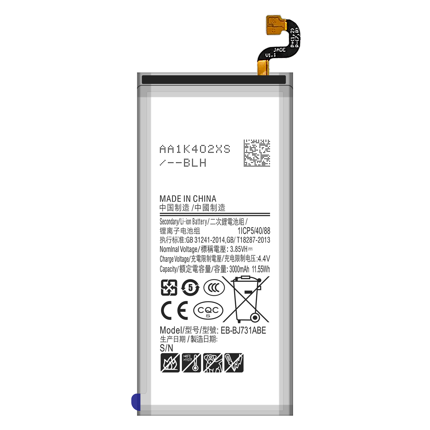 Li-ion 3000mAh 3.85V BATTERY EB-BJ731ABE For Samsung GALAXY j7 Original Replacement Phone Battery