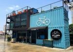 Blue Color Commercial Metal Building Kits Flexible Assembly For Coffee Shop /