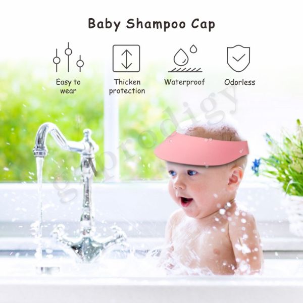 Prodigy Multicolor Odorless Baby Washing Cap Multifunctional Kids Shower Hat Baby Shower Caps