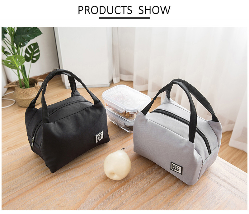 Zipper Closure Oxford Insulated Lunch Cooler Bags