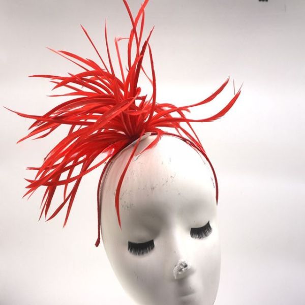 Party Decoration Dyed Goose Biot Feather Flower Mount with Wire Accessory