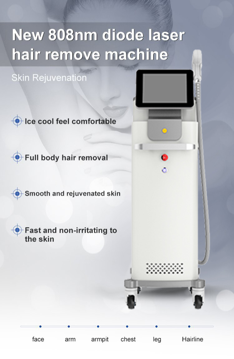 Germany Bar 1200w 1600w Laser Diode 808nm Laser Hair Removal Machine