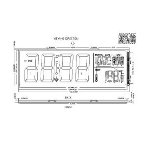 Pin Connector HTN LCD Screen LCD Digit Calendar Clock Display