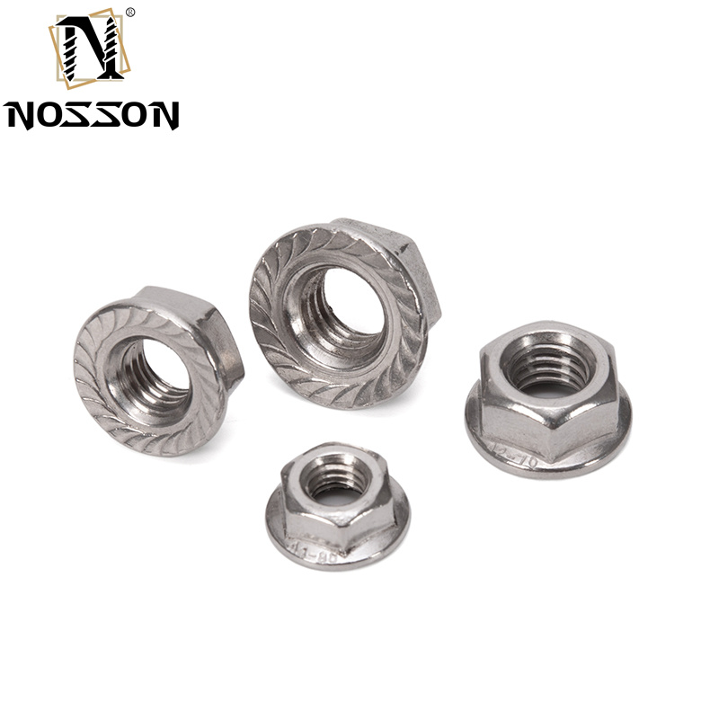 12 Point Flange Nut DIN6923 Stainless Steel Self-locking with Black Oxide Finish and Imperial Inch Measurement System
