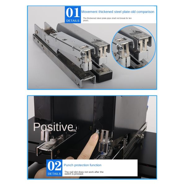 Fast Three-Head Induction Automatic Gas Electric Stapler Pneumatic Document Stapler for Blister Three-Nail Elevator