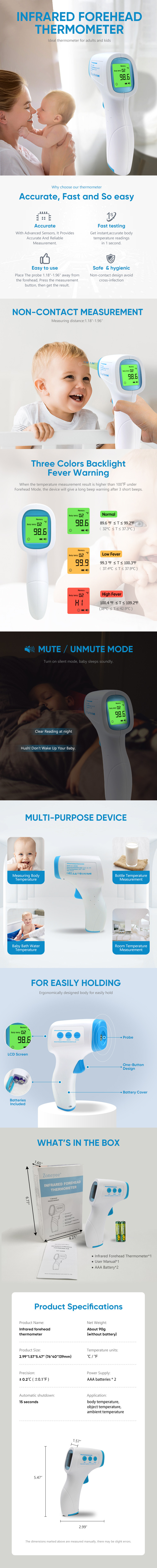 thermometer gun instant read thermometer fever temperature thermometer forehead thermometer strip