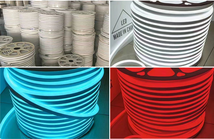 80LM/W Flexible Silicone Led Strip 8x16mm 24V Silicone Led Neon Rope Light