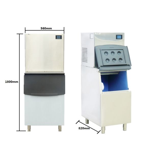 Crescent Shape Fast Ice Maker , Stainless Steel Hotel Use Automatic Ice Maker