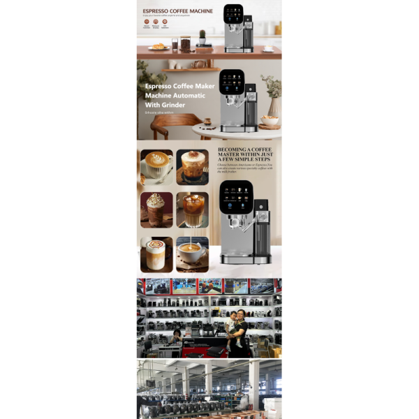 Hot Cool Espresso Automatic Coffee Maker 20 Bar Touch Screen Espresso