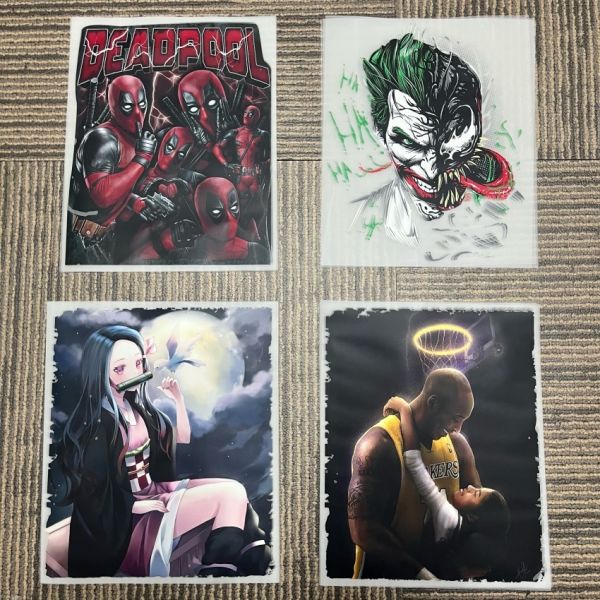 High-Quality Ready to Press DTF Heat Transfer Stickers – Customizable Size on Durable PET Film for T-Shirt Branding & Custom Design