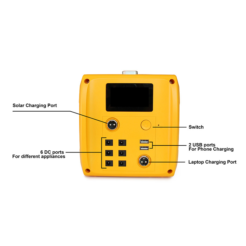 CE 50W Solar Energy Home Systems 12.8V Portable Solar Power Generator With TV Fan