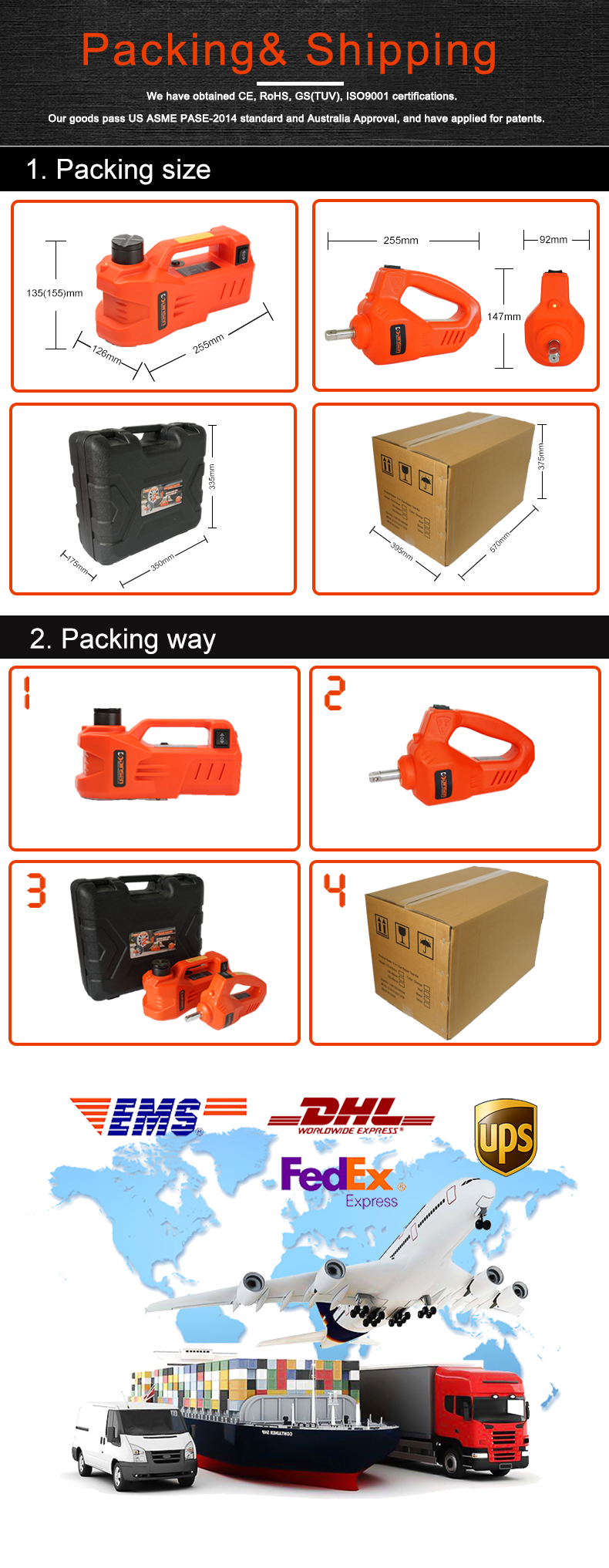 Car Type 3 Ton Floor Jack Repair Kit Universal Portable