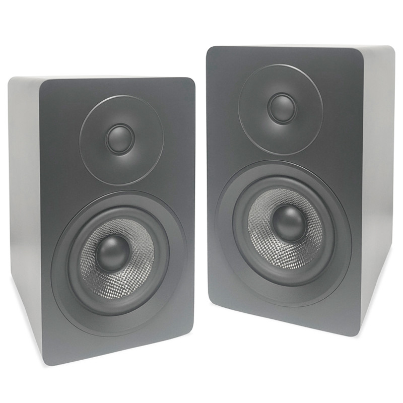 Compact 2 Way Bookshelf Speakers 4 Inch Surround Sound Woofer Speakers For Home Theater