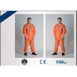 Quality Waterproof Chemical Resistant Disposable Coveralls With Elastic Cuff wholesale