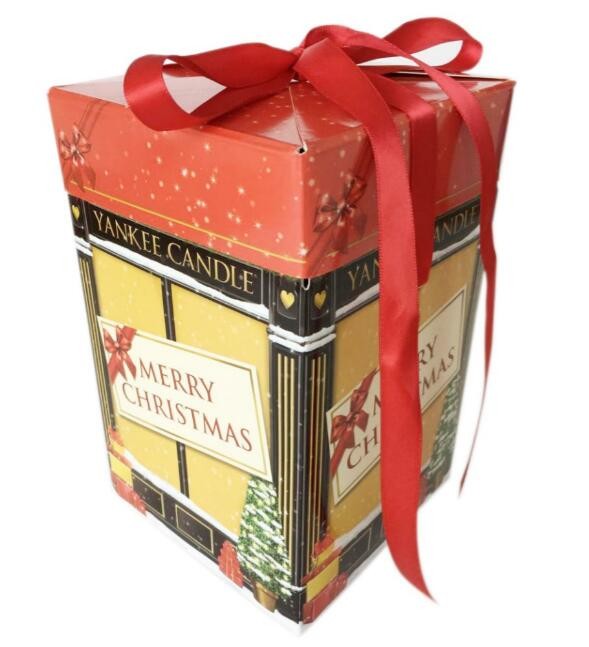 Matte Lamination Candle Christmas Packaging Boxes With Auto Bottom Lock
