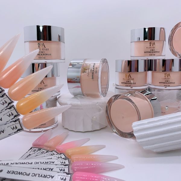 12 Colors Nail Acrylic Powder Sets Nude Pink Color 3 in 1 Acrylic Powder Bulk for Nail Collection