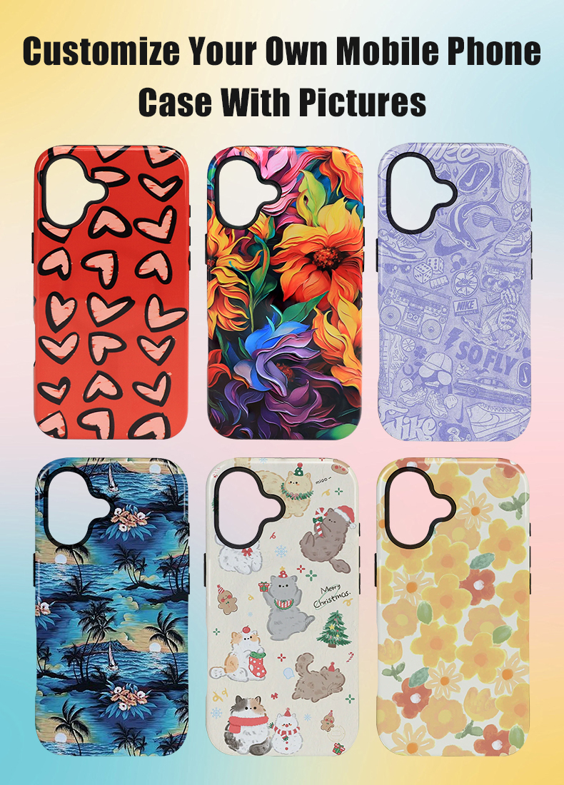 Sublimation Blank Phone Case 3D 2 in 1 Cover TPU Blank Printable for iPhone 16